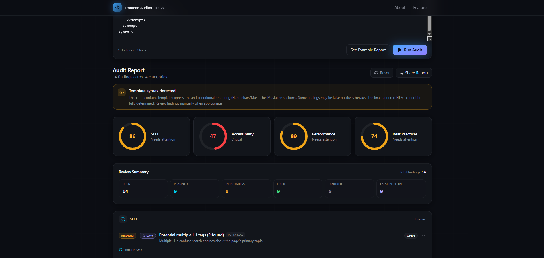 Frontend Auditor